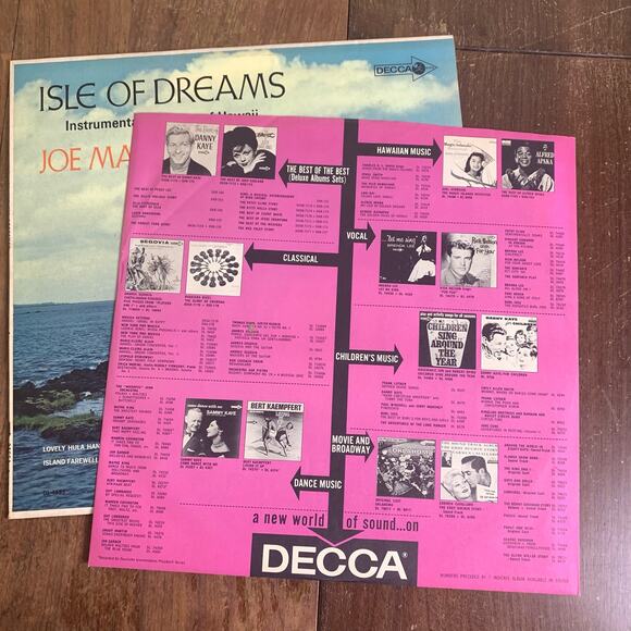 Joe Maize & His Cordsmen Isle of Dreams Hawaii Instrumental 1965 Decca Records - Picture 4 of 5